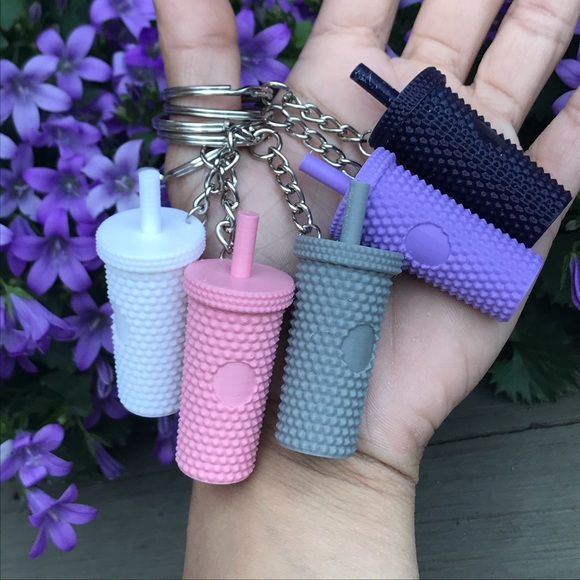 Mini Studded Tumbler Keychains Starbucks 24oz - Picture 1 of 3